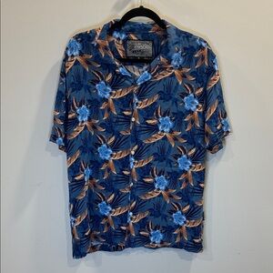 Brooklyn Cloth Blue and Orange Floral Men's Shirt